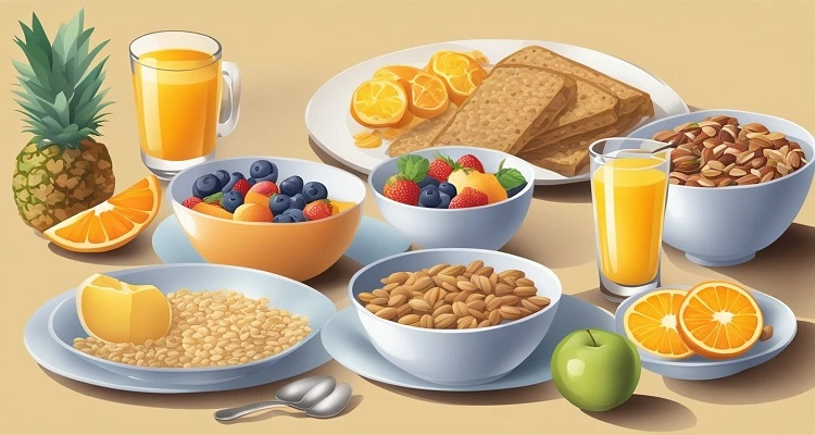 Your Natural Health - A variety of meals incorporating high-fiber foods, such as oatmeal, salads, and whole grain dishes.